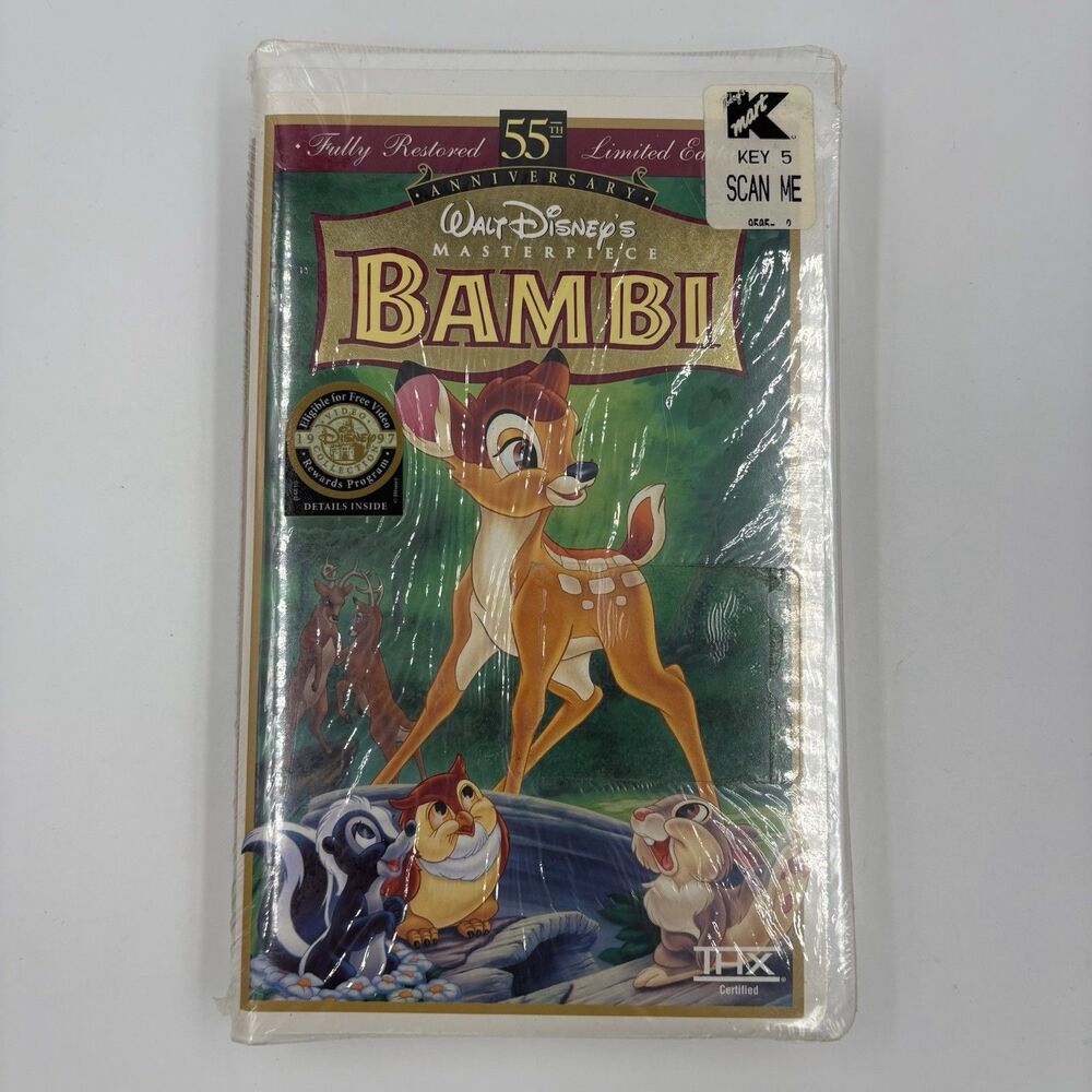 NEW Bambi: 55th Anniversary Walt Disney's Masterpiece (VHS, Limited Edition)